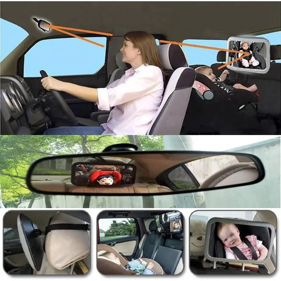 Espejo Retrovisor de Seguridad para Auto Bebé 4