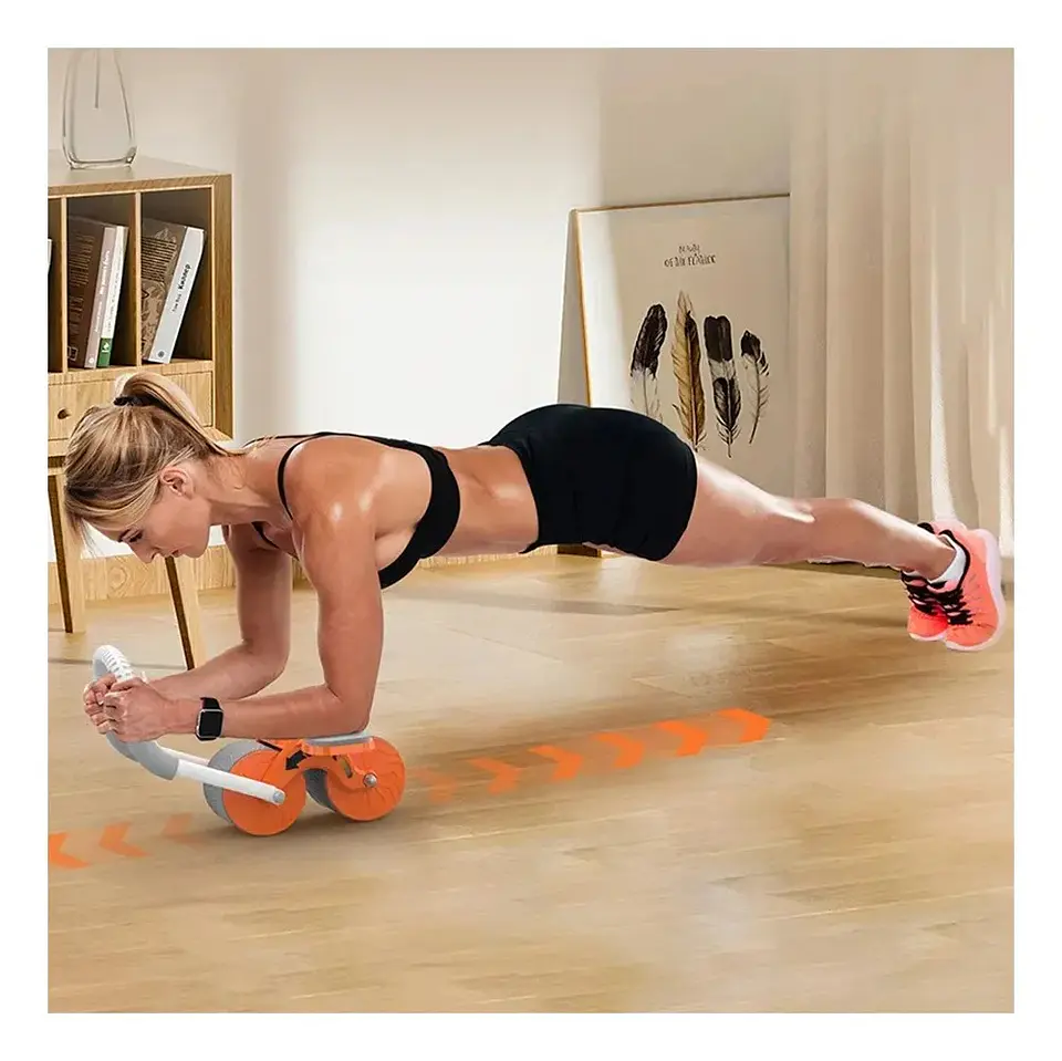 Rueda Abdominal con Soporte en Codos y Rebote Automático 1