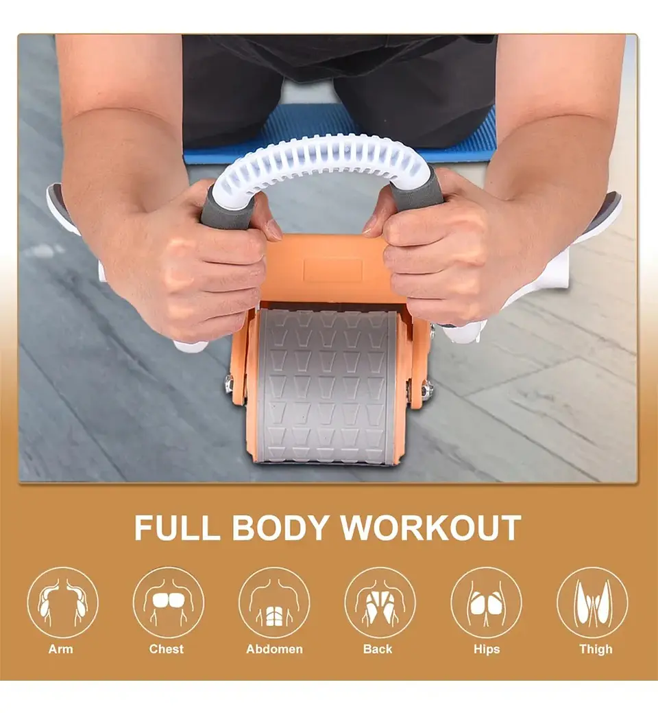 Rueda Abdominal con Soporte en Codos y Rebote Automático 6