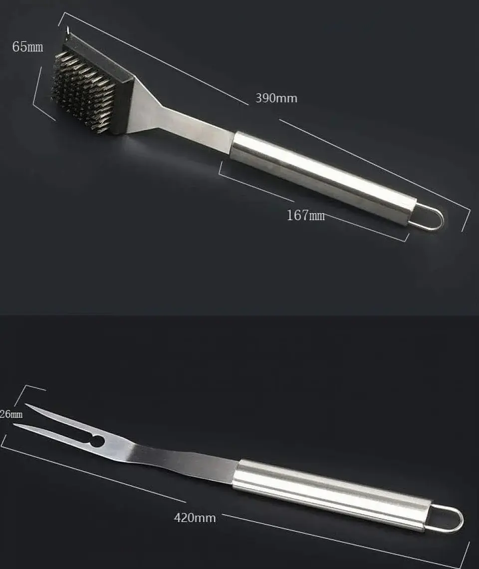 MALETA DE LUJO CON SET PARRILLERO DE 18 PIEZAS ACERO INOX 4