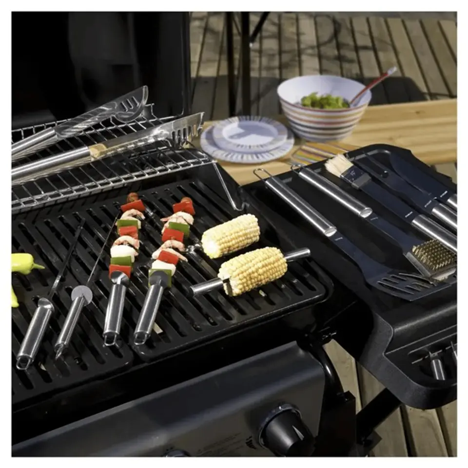 MALETA DE LUJO CON SET PARRILLERO DE 18 PIEZAS ACERO INOX 5