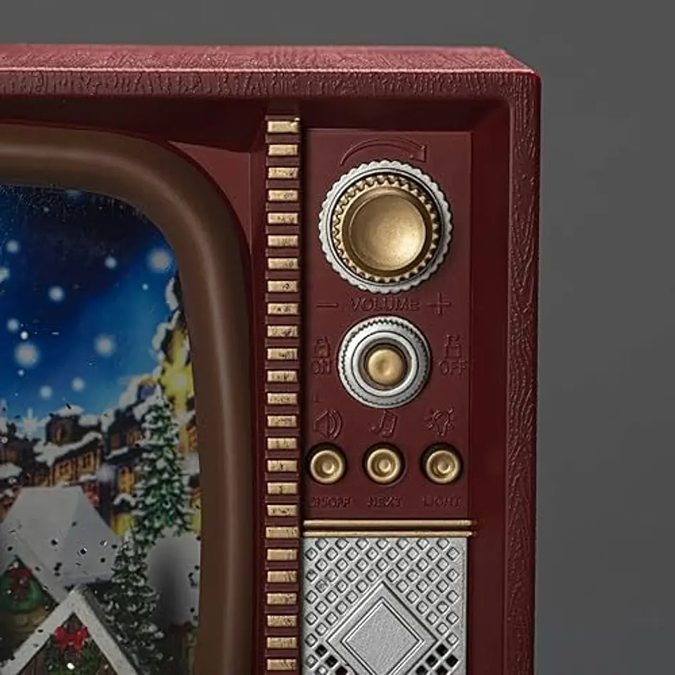 Televisión Vintage con Música y Luz LED Navideña 3