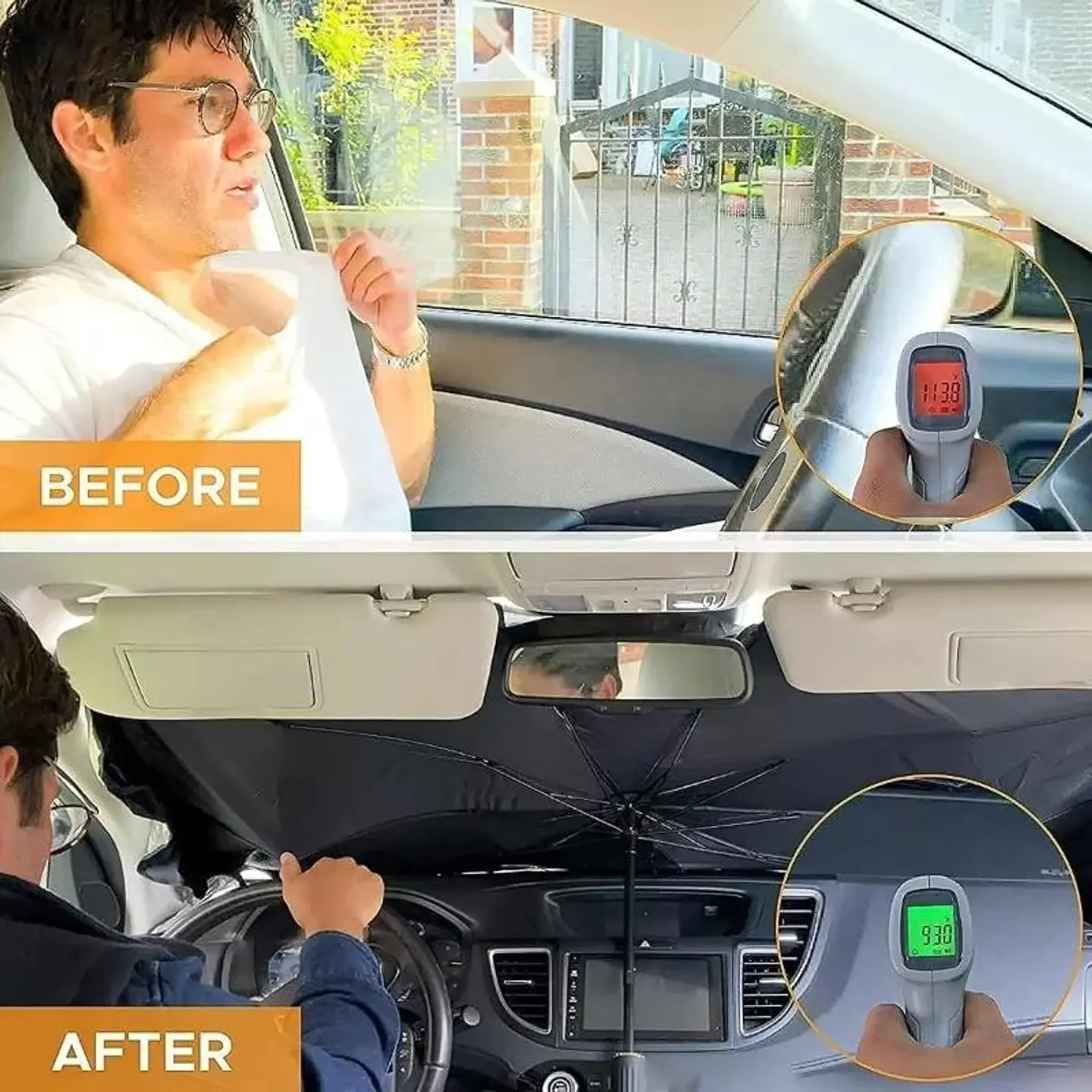 PARASOL PLEGABLE PARA AUTO CON FILTYRO UV 5