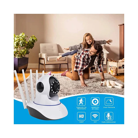 CAMARA SEGURIDAD IP WIFI HD MOTORIZADA VISION NOCTURNA 360º