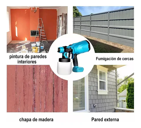 Pistola Eléctrica para Pintar con 2 Baterías – Autonomía y Potencia en un Solo Kit