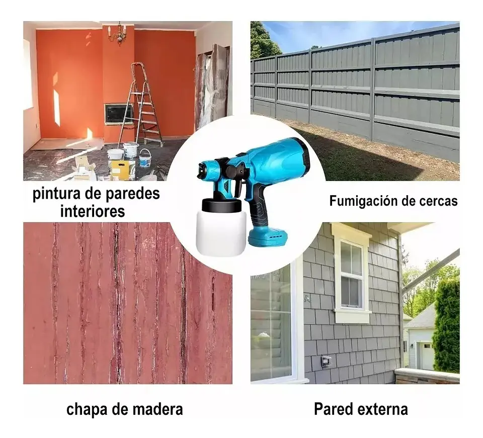 Pistola Eléctrica para Pintar con 2 Baterías – Autonomía y Potencia en un Solo Kit 2