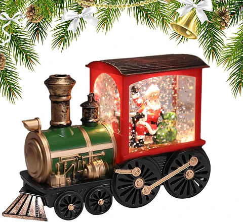 Tren De Navidad Iluminado Musical Globo De Nieve