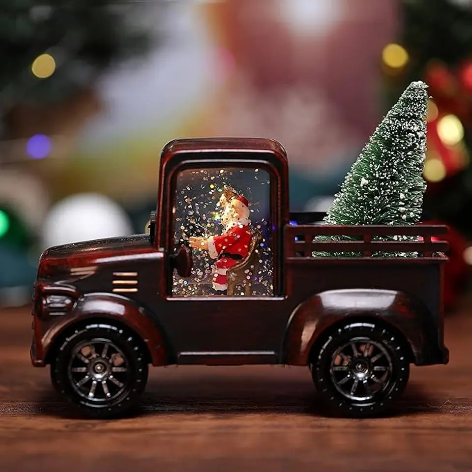 CAMIONETA NAVIDEÑA MUSICAL CON LUZ Y REGALOS 4