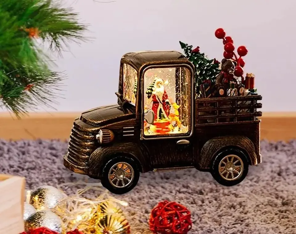 CAMIONETA NAVIDEÑA MUSICAL CON LUZ Y REGALOS 6