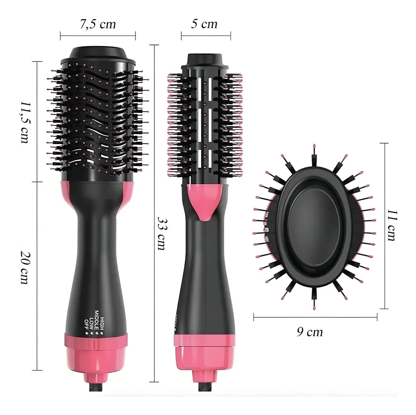 CEPILLO ALISADOR Y SECADOR  ANTI FRIZZ 3 EN 1 3