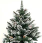 ÁRBOL NAVIDEÑO NEVADO CON ESFERAS ROJAS Y FOLLAJE REALISTA - Miniatura 3