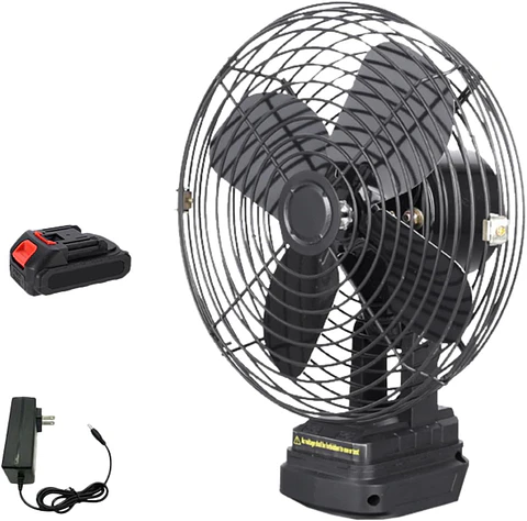 VENTILADOR PORTÁTIL 5 ASPAS CON BATERÍA Y CARGADOR USB