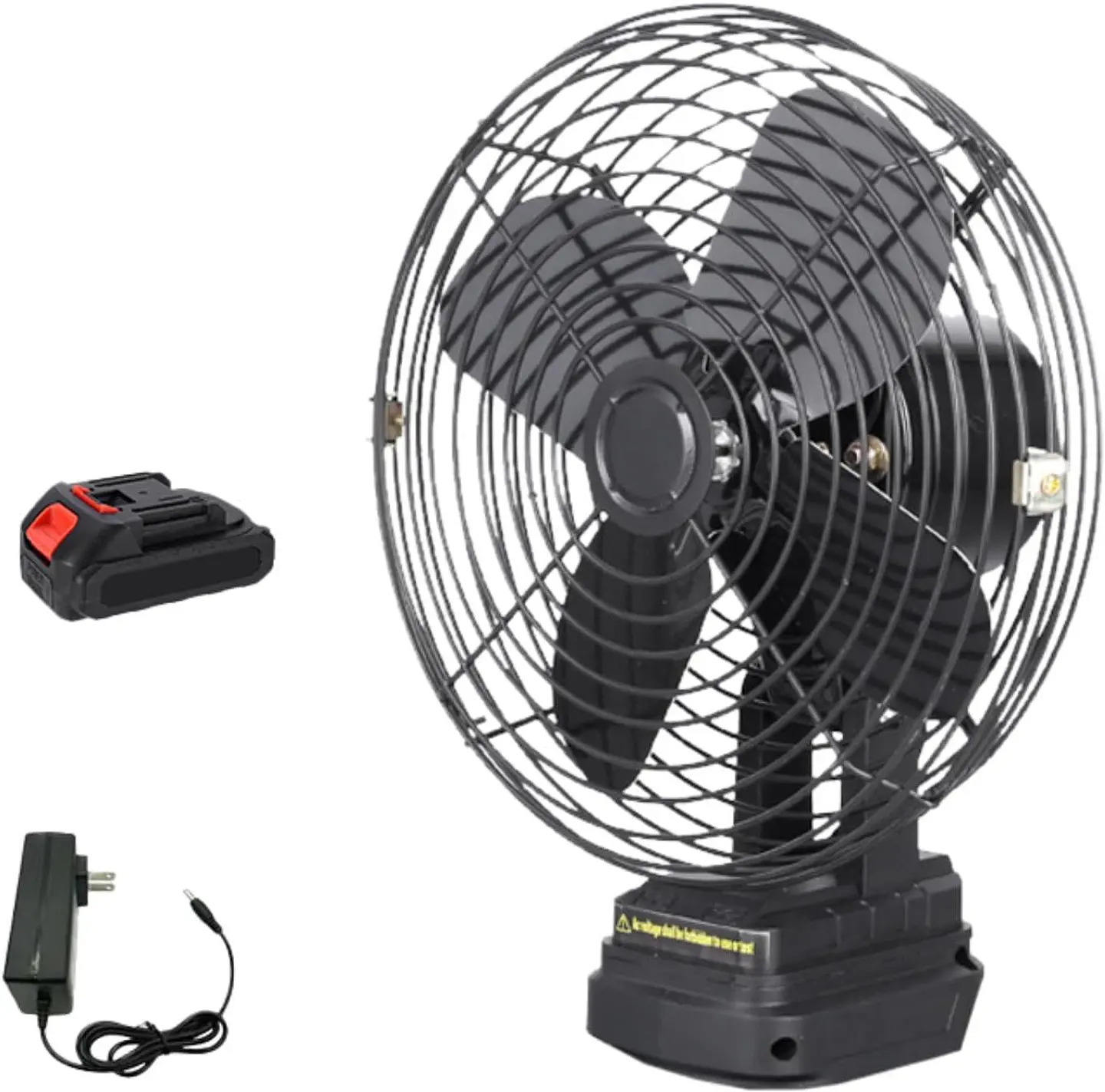 VENTILADOR PORTÁTIL 5 ASPAS CON BATERÍA Y CARGADOR USB 2