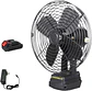 VENTILADOR PORTÁTIL 5 ASPAS CON BATERÍA Y CARGADOR USB - Miniatura 2