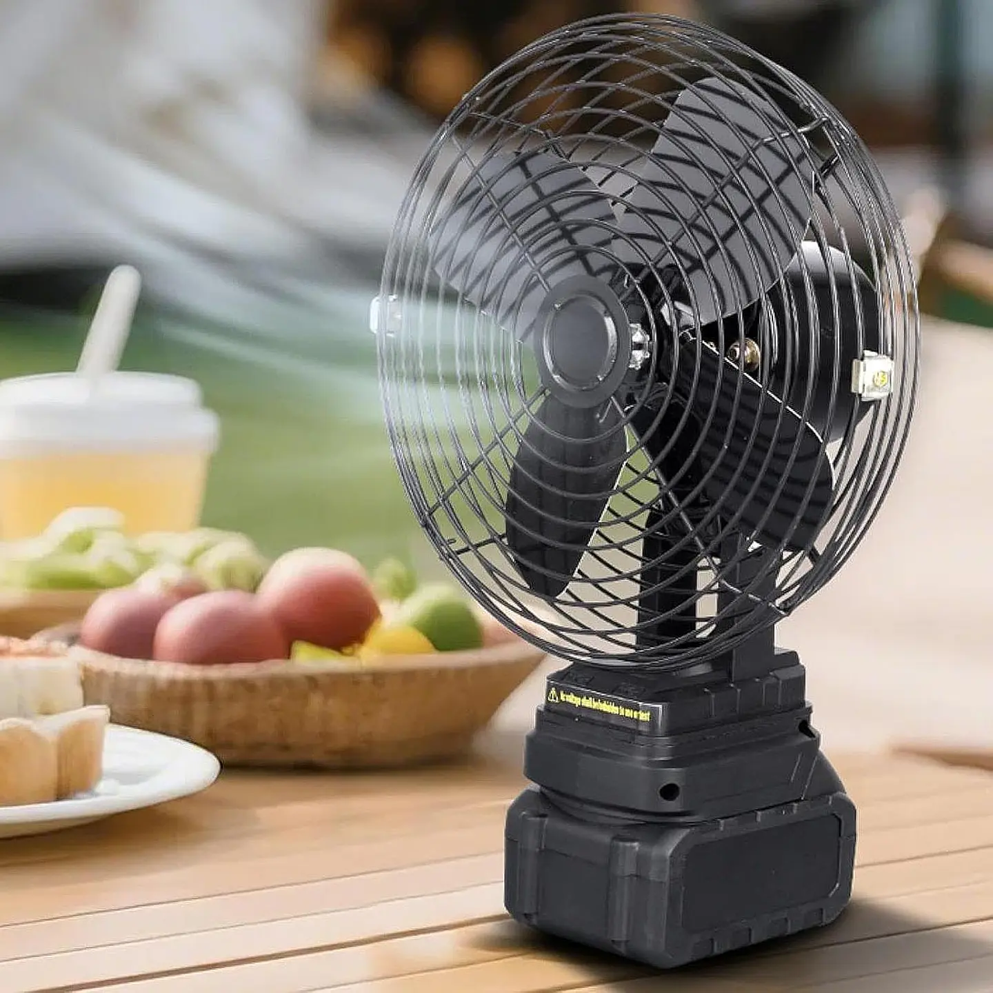 VENTILADOR PORTÁTIL 5 ASPAS CON BATERÍA Y CARGADOR USB 3