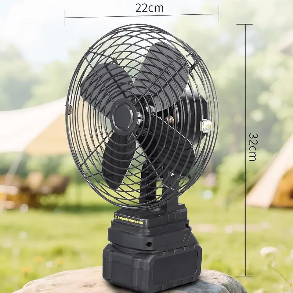 VENTILADOR PORTÁTIL 5 ASPAS CON BATERÍA Y CARGADOR USB 5