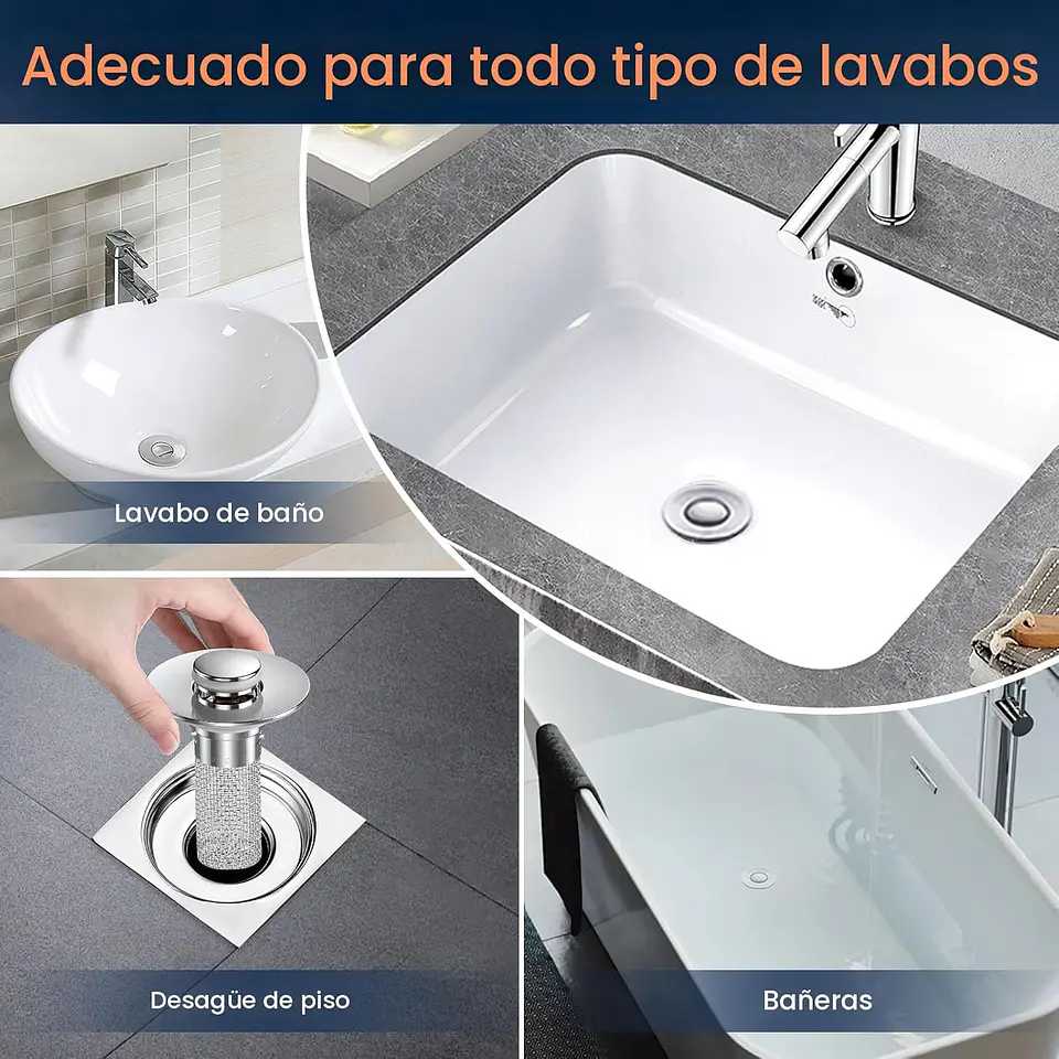 PACK 2 FILTROS PARA DRENAJE DE BAÑO/COCINA 4
