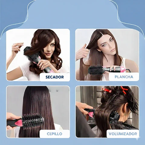 CEPILLO ALISADOR ELÉCTRICO SECADOR ANTI FRIZZ CEPILLO 3 EN 1