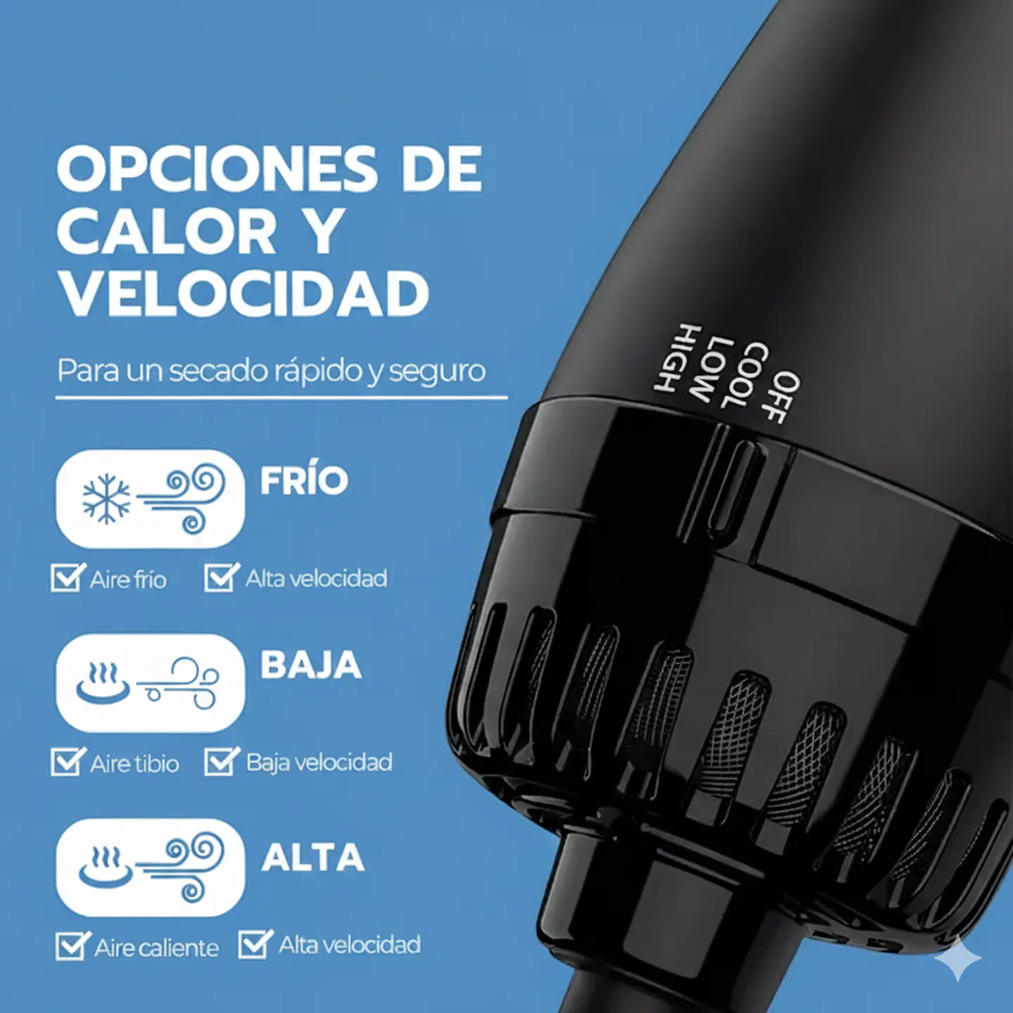 CEPILLO ALISADOR ELÉCTRICO SECADOR ANTI FRIZZ CEPILLO 3 EN 1 6