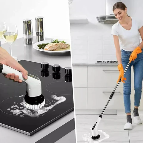 CEPILLO DE LIMPIEZA INALÁMBRICO 9 EN 1, RECARGABLE