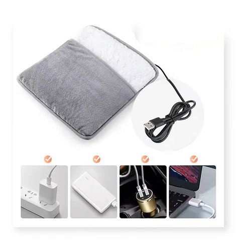 CALENTADOR DE PIES CON MULTIUSO Y CARGADOR USB
