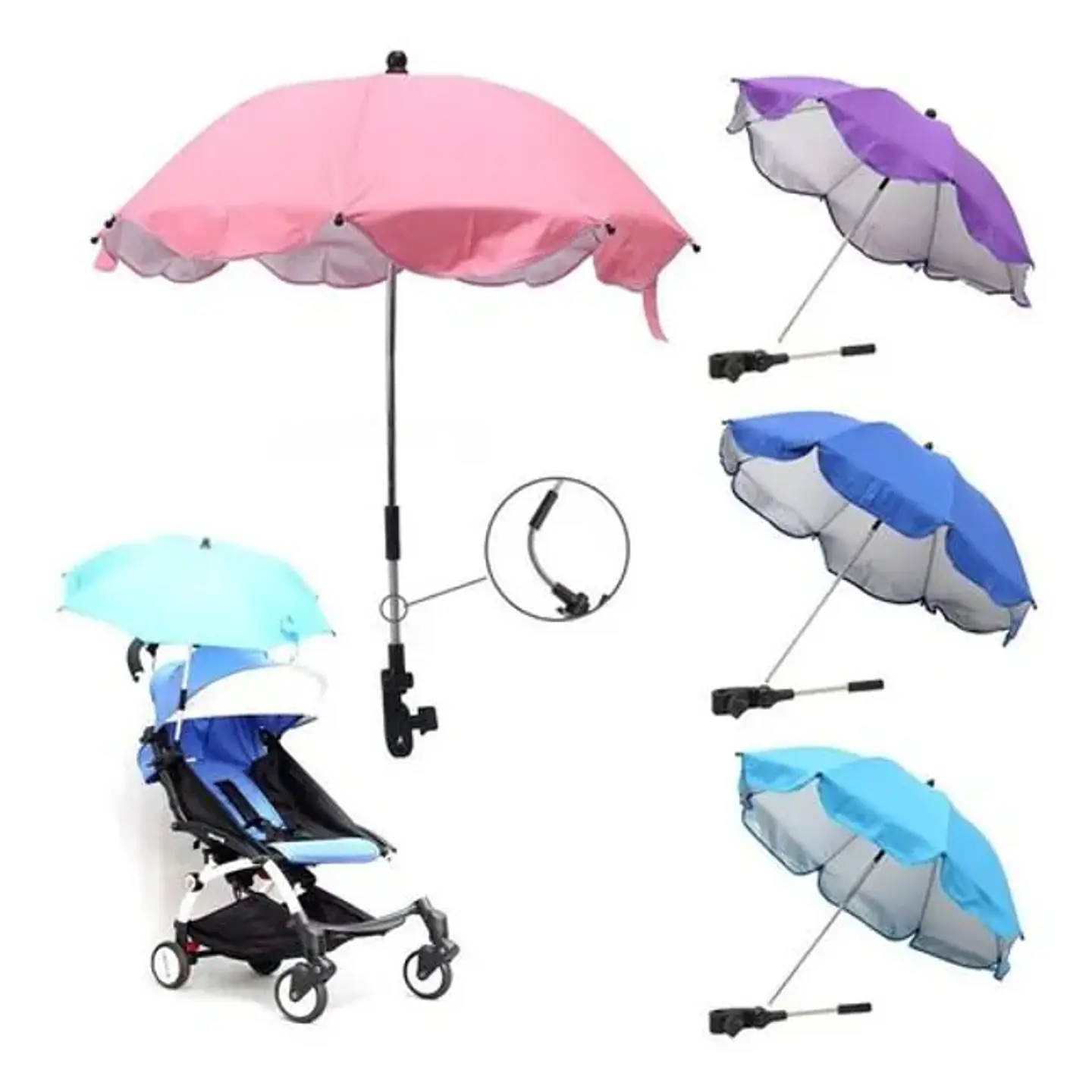 SOMBRILLA  CON FILTRO UV PARA COCHES DE BEBE 4