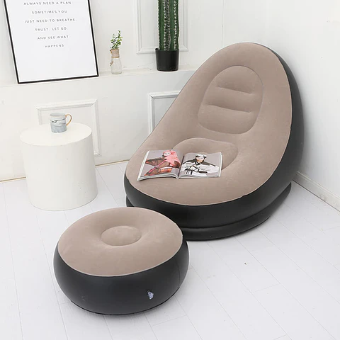 SILLÓN INFLABLE CON POSA PIES