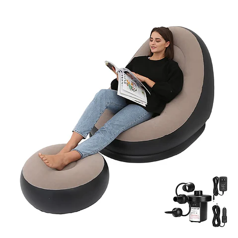 SILLÓN INFLABLE CON POSA PIES