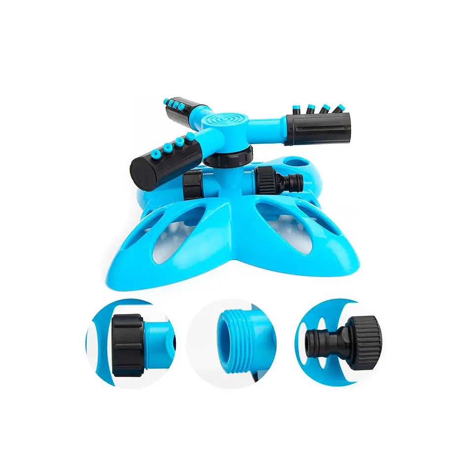 REGADOR GIRATORIO 360° CON BASE Y 3 ASPAS 1
