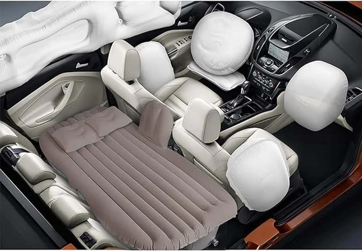 COLCHÓN INFLABLE PARA AUTO CAMPING CON ALMOHADAS 5