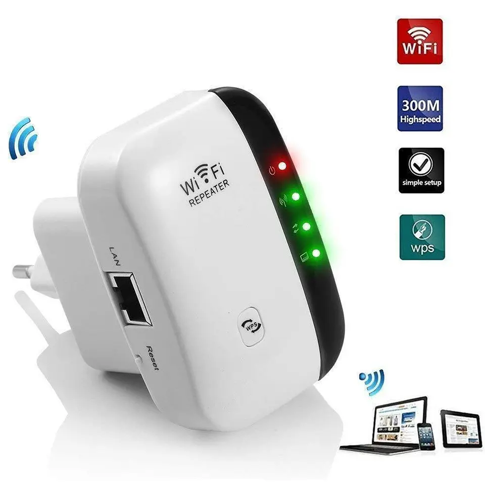 AMPLIFICADOR WIFI 300MBPS 24GHZ CON WPS Y PUERTO LAN 2