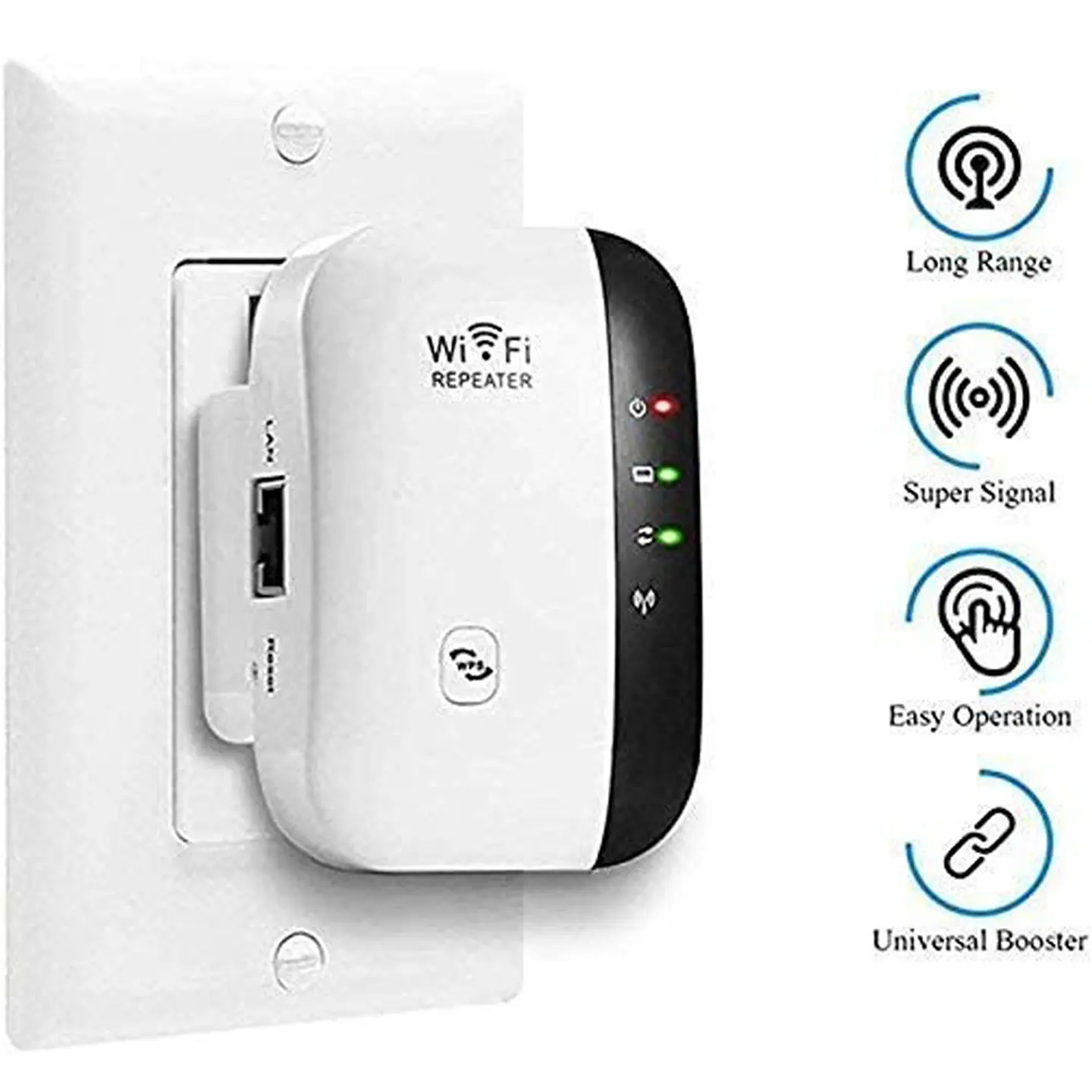 AMPLIFICADOR WIFI 300MBPS 24GHZ CON WPS Y PUERTO LAN 4