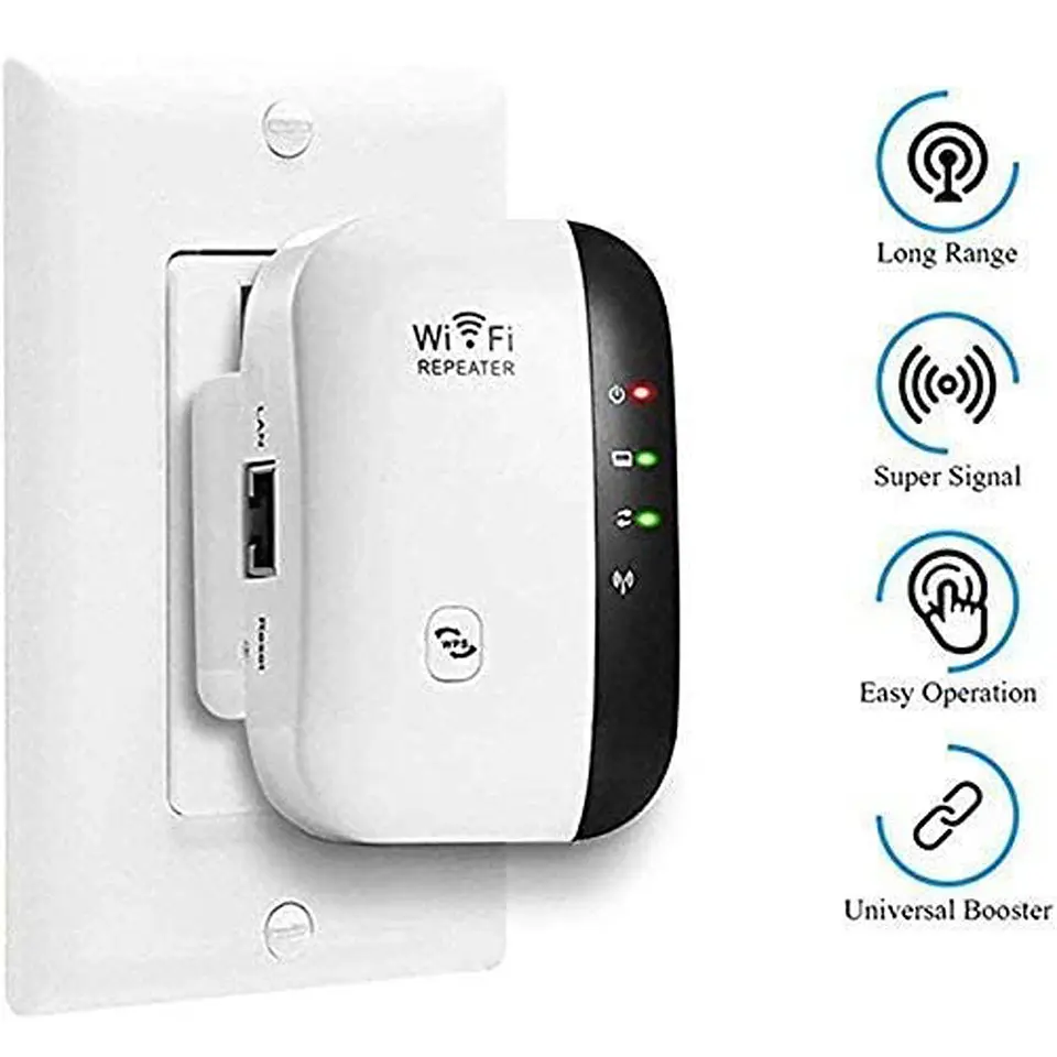 AMPLIFICADOR WIFI 300MBPS 24GHZ CON WPS Y PUERTO LAN 4