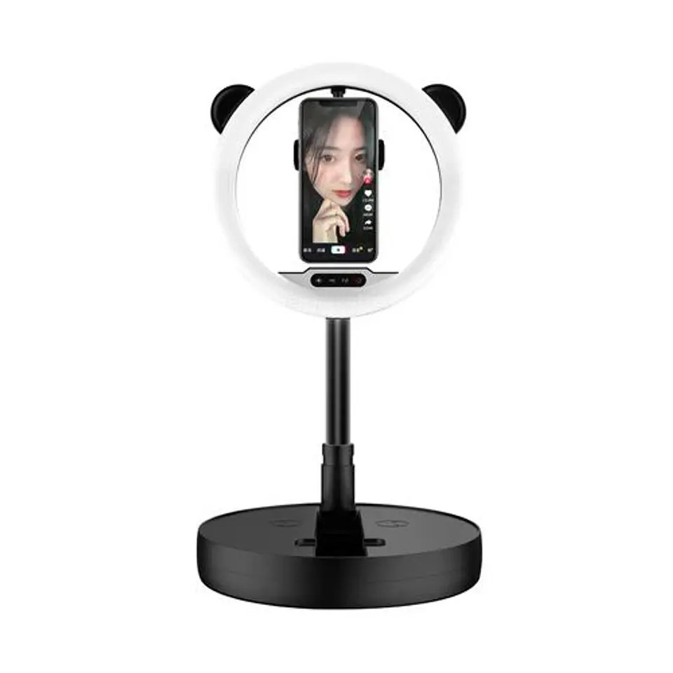 ARO DE LUZ LED PORTATIL CON BASE REDONDA 1