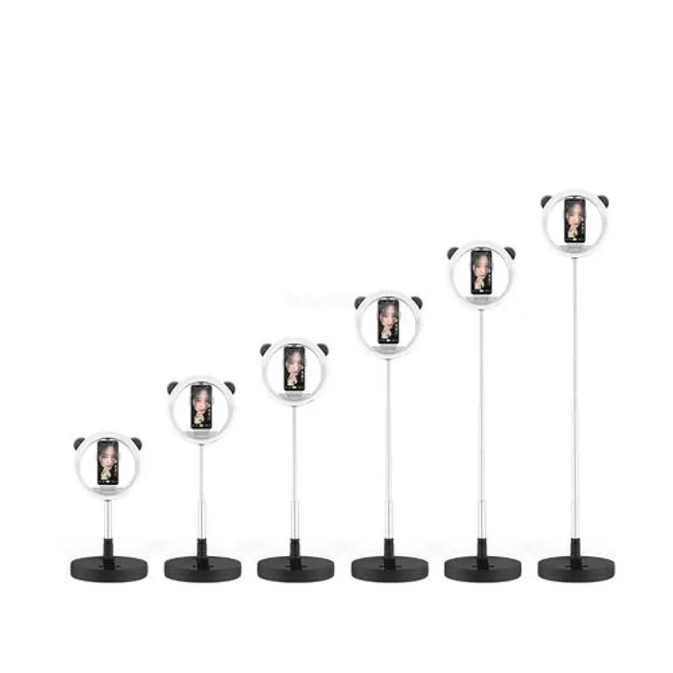 ARO DE LUZ LED PORTATIL CON BASE REDONDA 4
