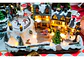 VILLA NAVIDEÑA CON MUSICA LUZ Y MOVIMEINTO DOBLE PISTA Y ARBOL - Miniatura 7