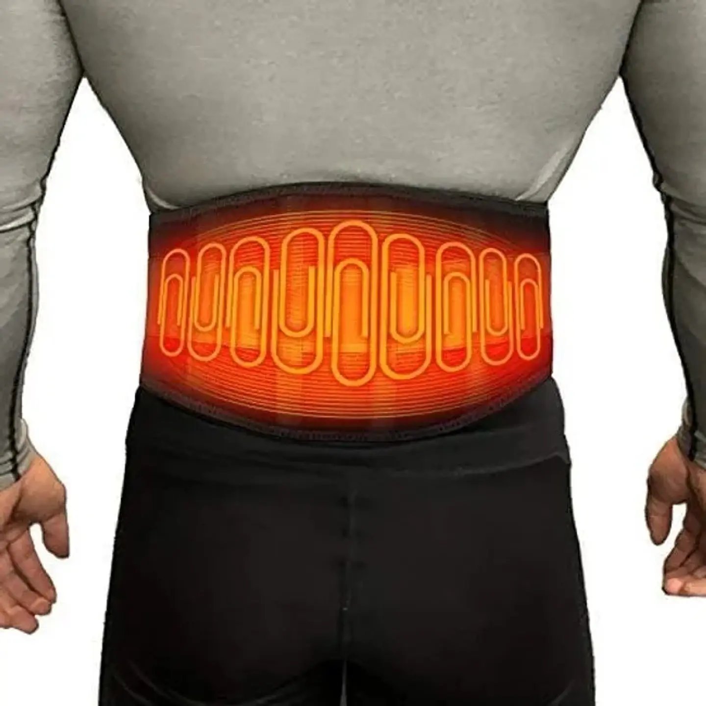 FAJA LUMBAR CON 3 NIVELESD E CALOR Y BOLSILLO PARA PONER GEL FRIO 7