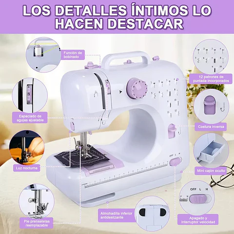 MAQUINA DE COSER PORTATIL CON 12 PUNTADAS