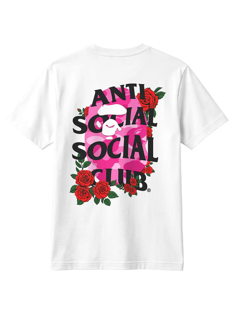 BAPE x Anti Social Social Club Roses Tee  1
