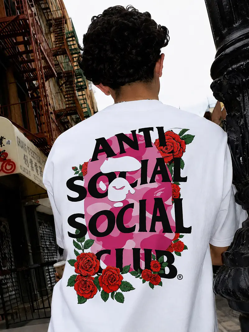 BAPE x Anti Social Social Club Roses Tee  3