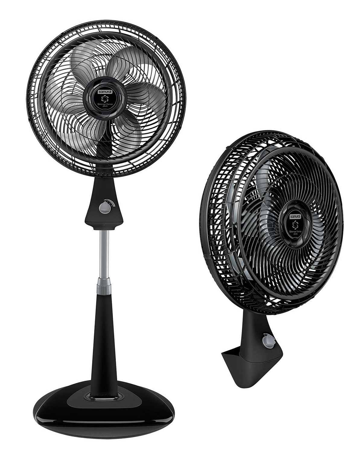 Ventilador Silence Force Plus 2 En 1 Negro / Samurai 1
