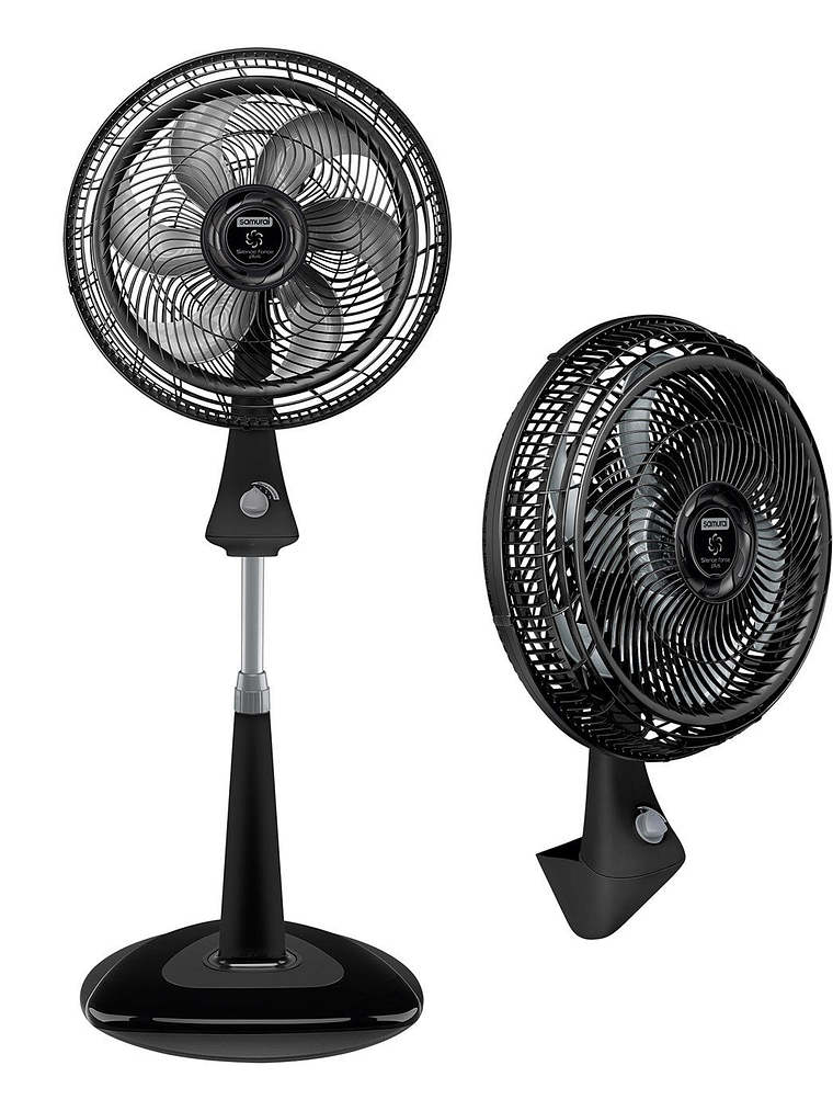 Ventilador Silence Force Plus 2 En 1 Negro / Samurai 1