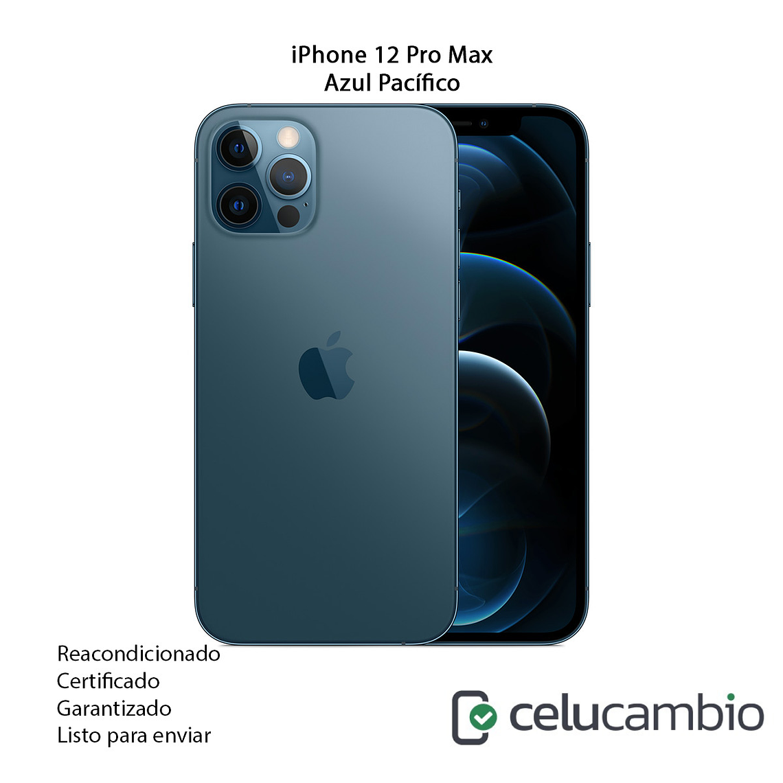 iPhone 12 Pro Max-Azul-128-Outlet Pieza desconocida bateria y pantalla y Sin Face ID 1