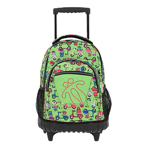 Mochila Totto con Ruedas y Estampada Rengion