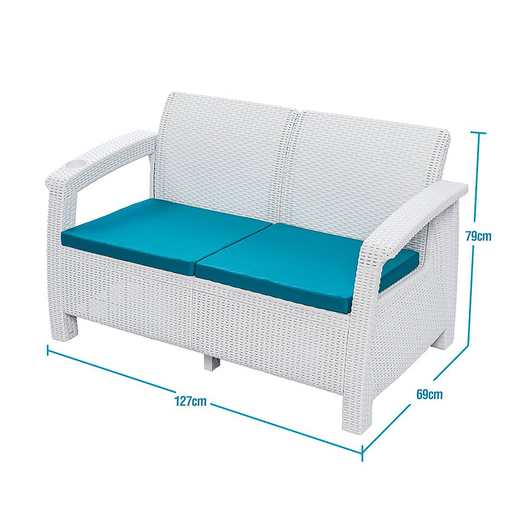 Juego de Sala Ferrara Confort Blanca / MQ 3