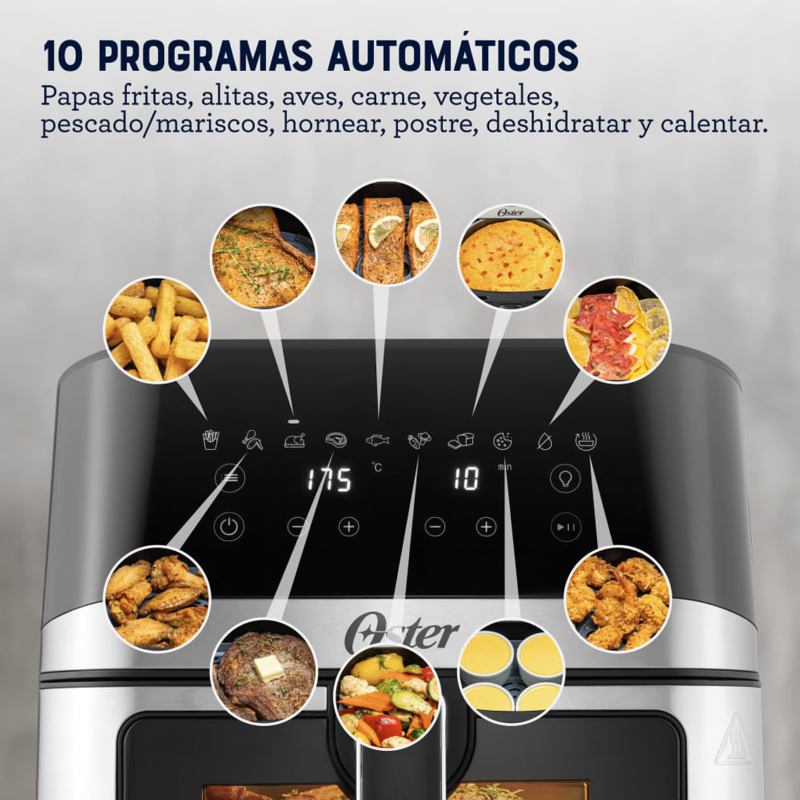 Oster® Freidora de Aire Digital, 7.5L de Capacidad Recubrimiento Oster® 4