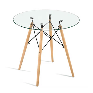 Mesa Roma Redonda en Vidrio