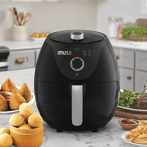Freidora de Aire IMUSA Airfryer Esencial 3,2 Litros negra