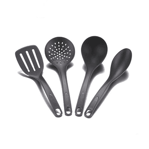 Juego x 4 Utensilios Negro Esencial / Imusa