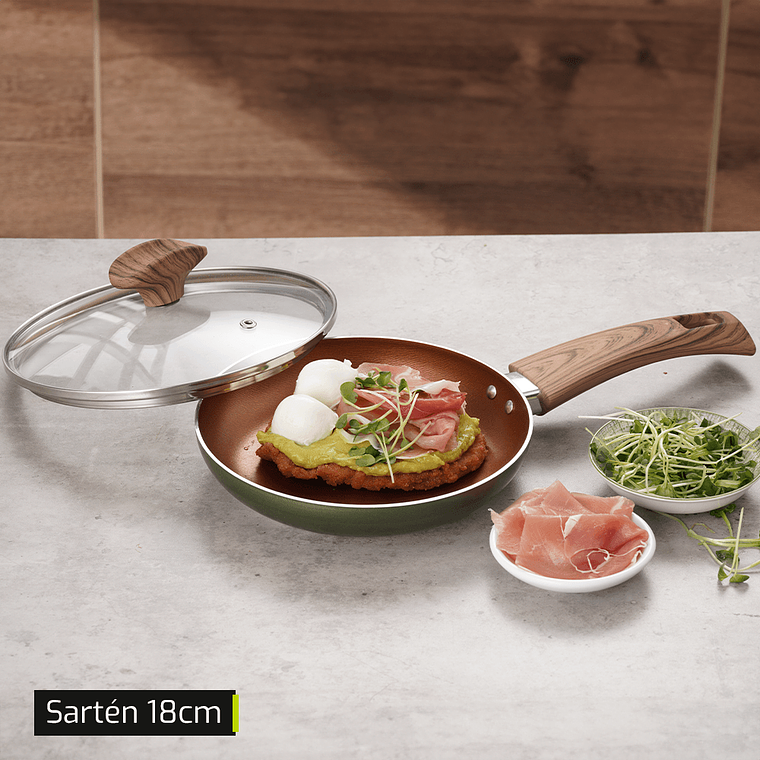 Sarten en Cuarzo con Tapa de Vidrio marca Universal 5